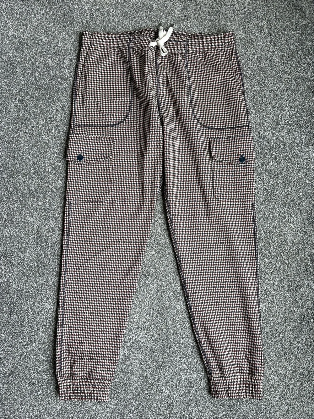 Todd Snyder Men's Houndstooth Technical Knit Pull On Jogger Pants – Size XL